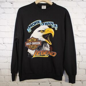 Vintage 1991 Harley Davidson Legend Eagle Sweatshirt Size XL Delta 50-50 USA